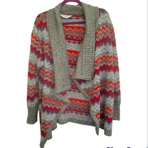 Trucloth Boho Open front Shawl collar cardigan, size XL